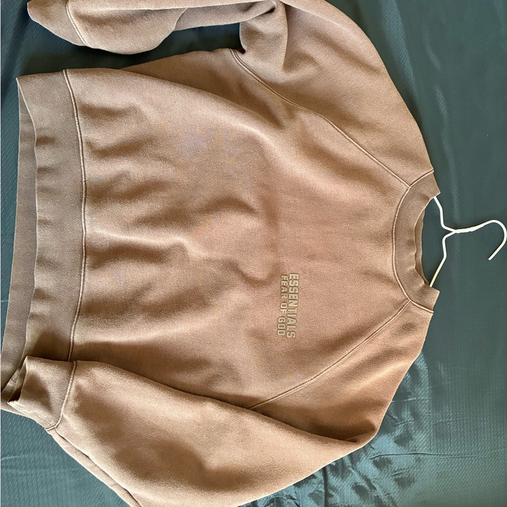 Essentials Women's Brown Crew Neck Sweater